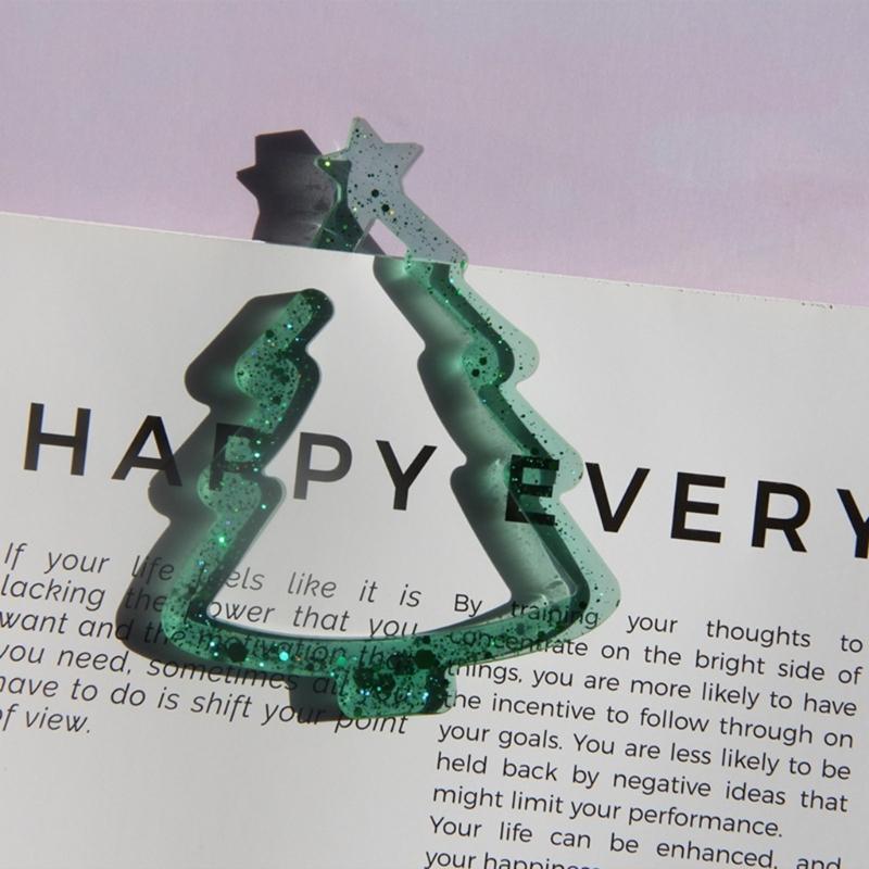 Christmas Themed Reusable Silicone Bookmark Mold For Handmade Resin Jewelry Accessories And Gifts