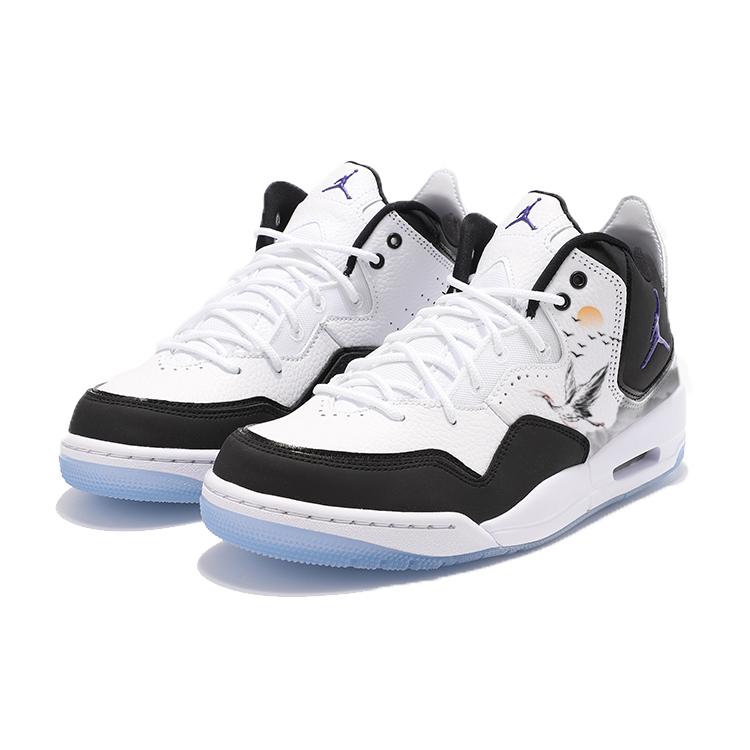 Jordan Courtside 23 Mid top Vintage Basketball Shoes Men's Black White AR1000-104(Team56-)