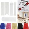 30 Pcs Blank Acrylic Bookmarks with Tassels Clear Acrylic Craft Bookmark