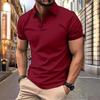 Men Summer Fashion Short Sleeve Pure Color Polo Shirt  Men Sport Business Lapel Polo Shirt