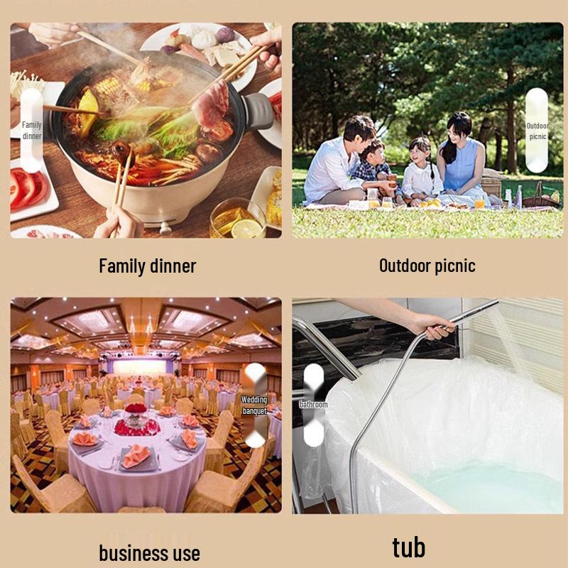 Thickened Disposable Plastic Tablecloth for New Year, Wedding, Banquet, or Round Table