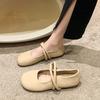 French with Skirt Mary Jane Women's Shoes 2025 Spring and Autumn New One-pedal Loafers Shallow Mouth Round Head Soft Sole Single Shoes