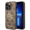 Funda Para iPhone 15 Pro Max Guess 4G Logo Metálico Grande Marrón