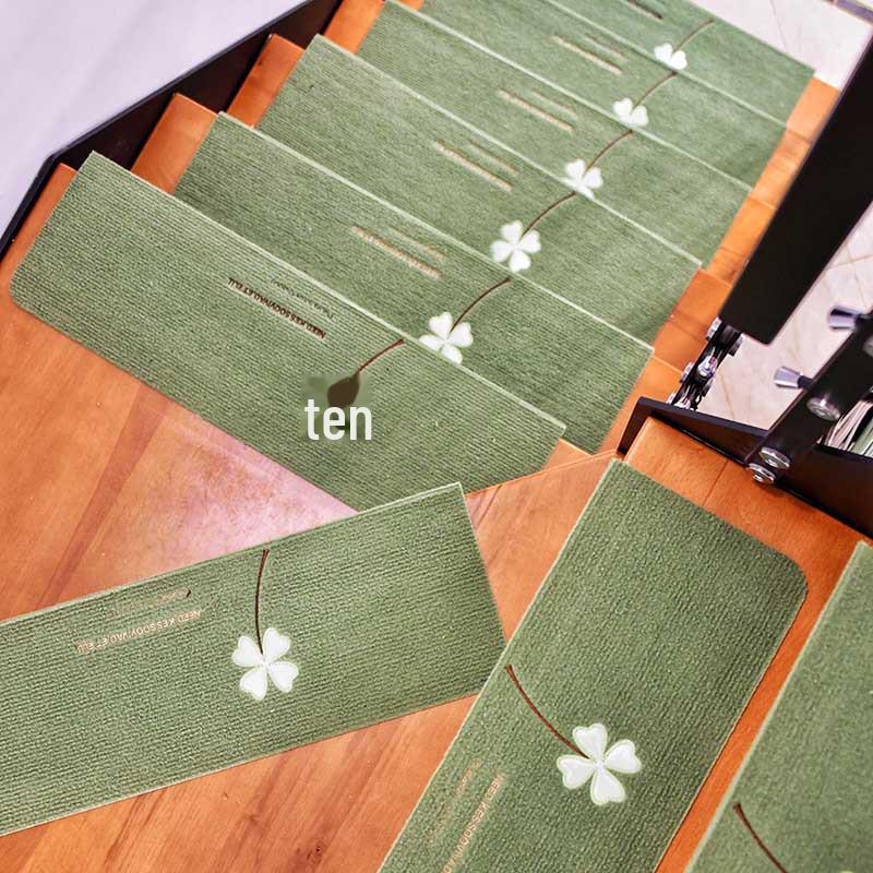 Machine Washable Non-Slip Luminous Stair Mats – Glue-Free Self-Adhesive Wood Foot Mats