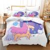 Bed Linens Cute Cartoon Comforter Bedding Sets Duvet Cover+pillocases 3D Print Unicorn Bedding Set 140x210 Single Double Size