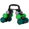 Dumbbells Set with Storage Rack, 2 X 1kg, 2 X 3kg, 2 X 5kg, Grey