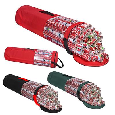 Gift Wrapping Paper Storage Bag Organizer with Handle Zipper Closure Large Capacity Waterproof Portable Wrapping Paper Holder