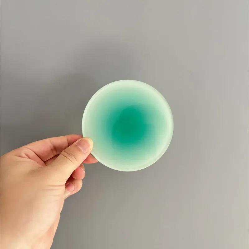 1 sztuka kolorowy gradientowy cukierkowy akrylowy podkładka pod kubek dekoracyjne podkładki do kawiarni rekwizyty do zdjęć ins ozdoby dekoracyjne