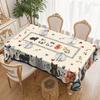 1 Cat Print Tablecloth, Cute Cat Farmhouse Design, Perfect For Cats And Farmhouse Decoration.