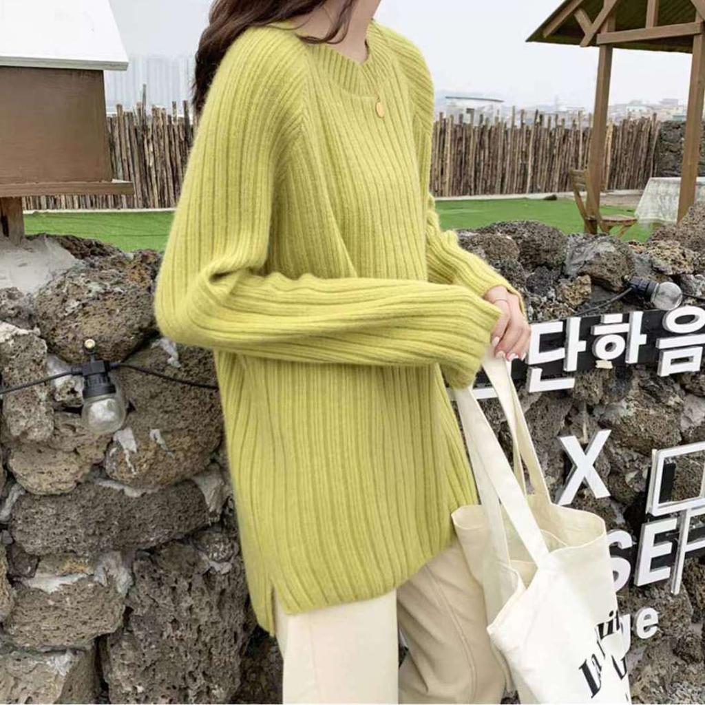 Autumn Winter Women's Sweater Korean Edition Pullover Sweater Women's Loose Knitted Sweater