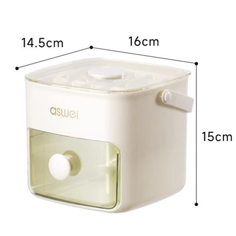 Macchina per Ghiaccio Extra-Large da 48 Cubetti con Vassoio a Doppio Strato Food-Grade a Scorrimento Facilitato per Frigorifero Perfetta per Whiskey e Cocktail