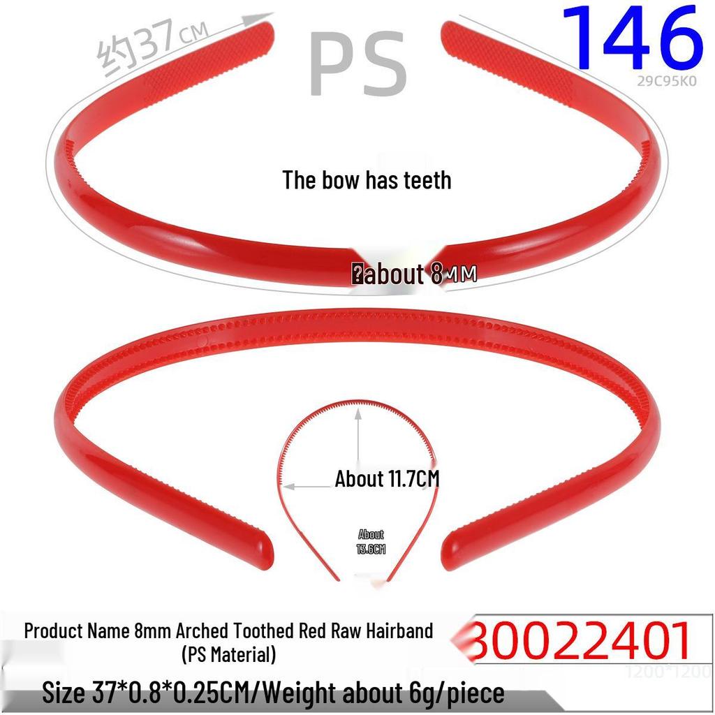 0.8cm Black Bow Headband with Double Row Teeth - Universal DIY Chenille Stem Accessory