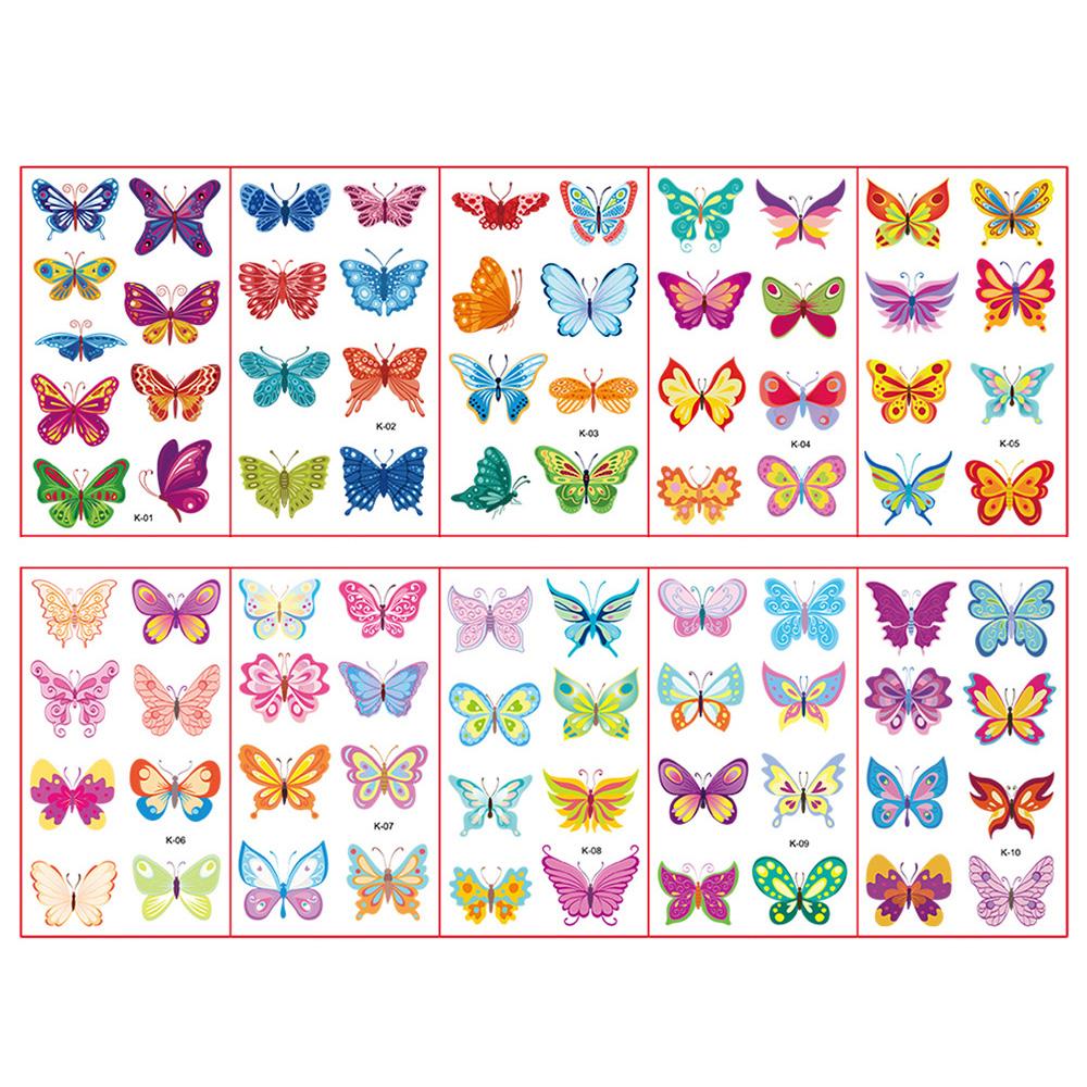 10 Sheets/Set Animal Dinosaur Space Watch Children's Tattoo Stickers Face Arm Body Waterproof Temporary Tattoo for Kids Gift