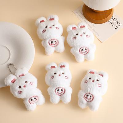 Broche en peluche dessin animé, porte-clés lapin mignon, pendentif pour sac ou vêtement