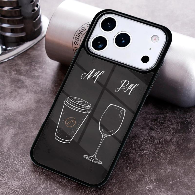 Coffee Wine Cup Phone Case For iPhone 17 16 15 14 13 12 11 Pro Max Plus 17Air Soft Silicone Cover