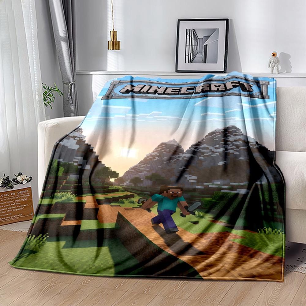 Minecraft 379 Blanket Soft & Cozy Suitable for Bed Livingroom Office Four Seasons Multipurpose Warmthful Decor