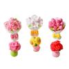 Yousheng Miniature Dollhouse Flower Bouquet Accessories Mini Artificial Resin Rose Tulip Sunflower Lily Flower Figurine for DIY Garden Bonsai Micro