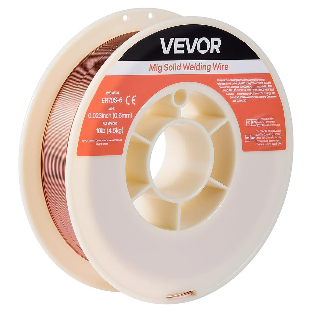 Solid MIG Welding Wire, ER70S-6 0.6mm 4.5kg, Low Spatter Mild Steel Welding Wire with High Deoxidizers for All-Position Gas Shielded Welding
