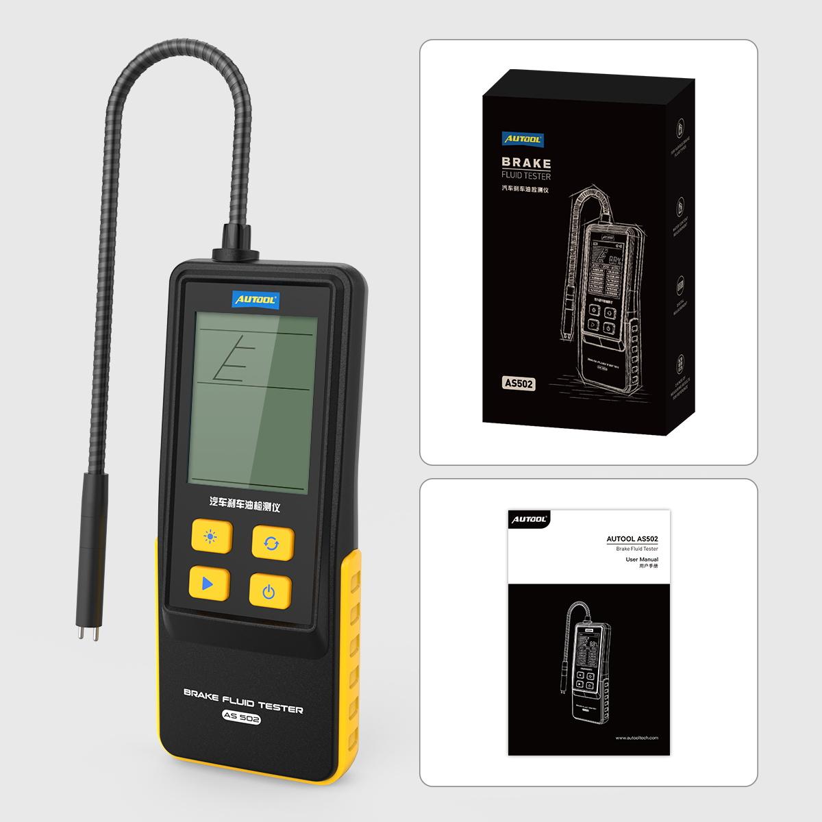 

AUTOOL AS502 Digital Electric Car Automotive Break Fluid Oil Tester With 2.8 Inch Lcd Display support DOT3/DOT4/DOT5.1 AS505