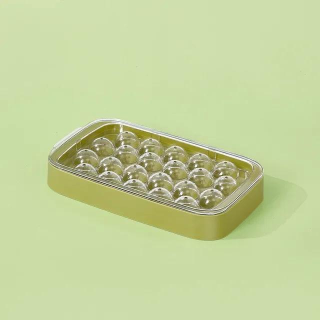 

Creative Round Ice Cube Mold Quick Demould Ice Cream Tools With Storage Box For Party Kitchen Bar зелений