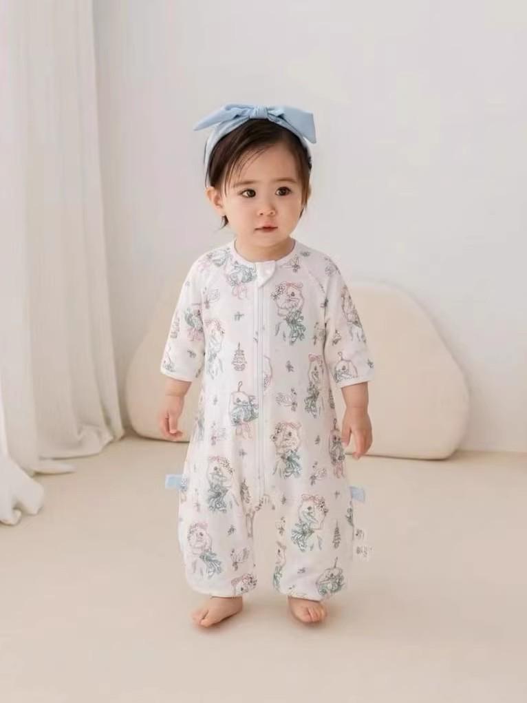 Bamboo Fiber Infant Sleeping Bag - Summer Anti-Kick Gauze Pajamas for Babies