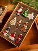 Set of 9 Mini Glass Christmas Tree Ornaments Set Hanging Decorations for Tree & Winter Festival Decor New Year