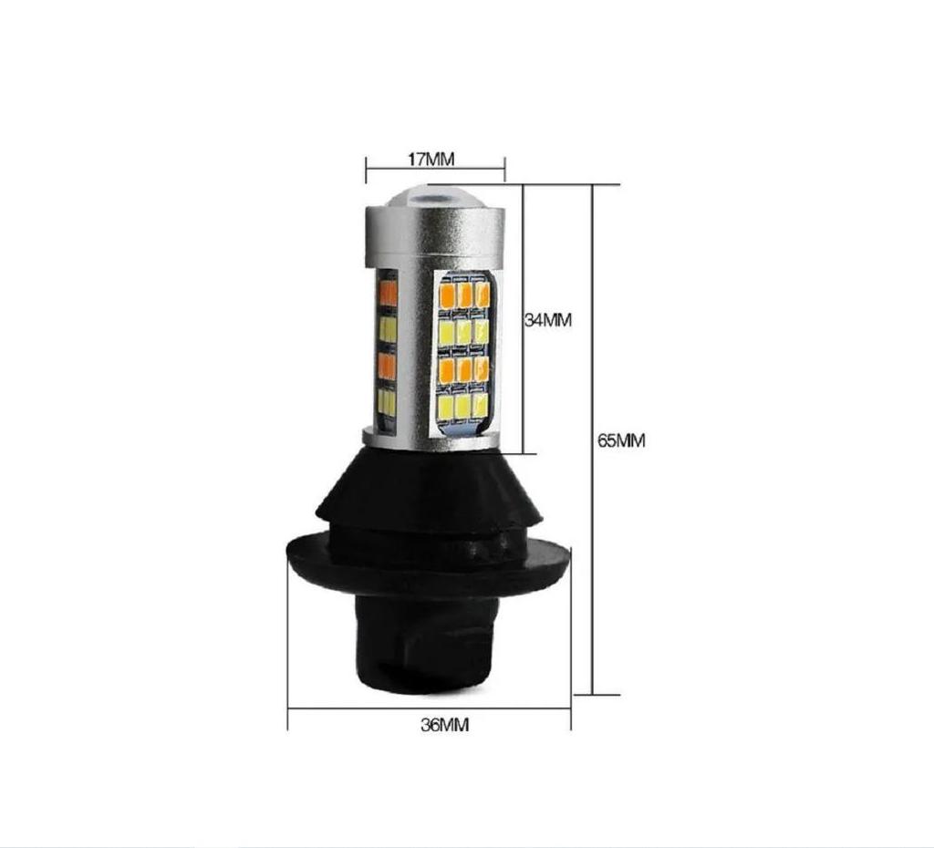 2pcs LED DRL Car running lights turn signal 7440 W21W led Driving lights Auto Reverse light.