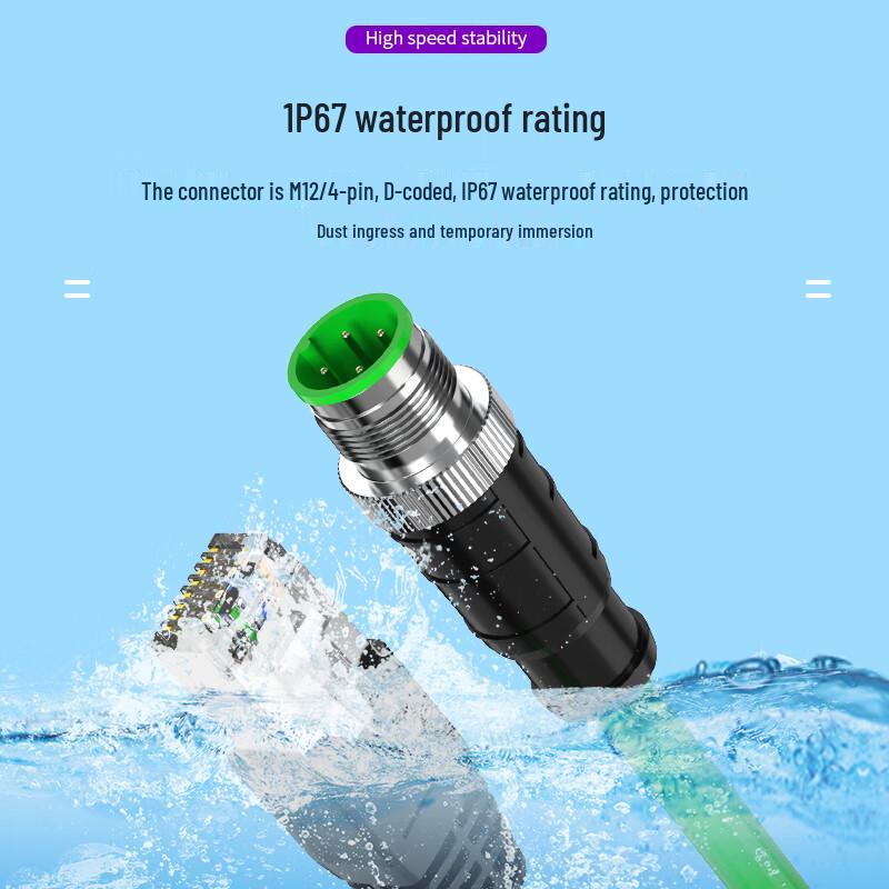 SHOCHAN High-Flex Industrial M12 To RJ45 Ethernet Cable