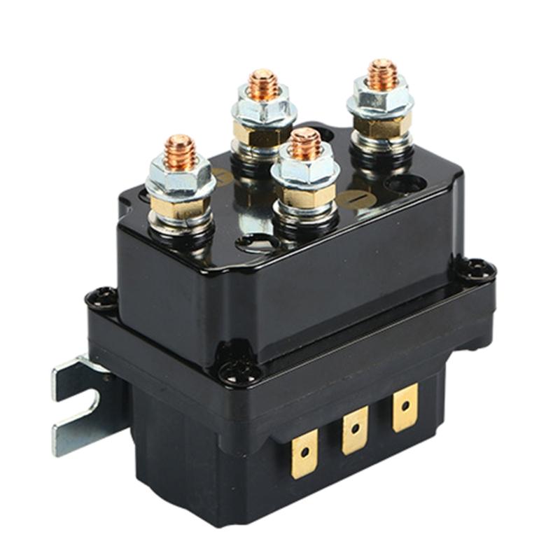Universal 250A 12 Volt Winch Solenoid Contactor Relay Winch Rocker Switch Thumb for 5000lbs-7000lbs ATV UTV 4WD Winches