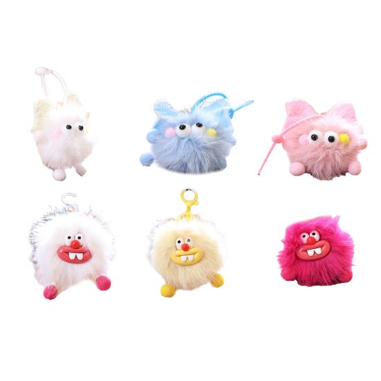 Doll Pendant Keychain Eggette Shape Plush Doll Lightweight Key Holder Easy to Carry Keychain Backpack Accessories