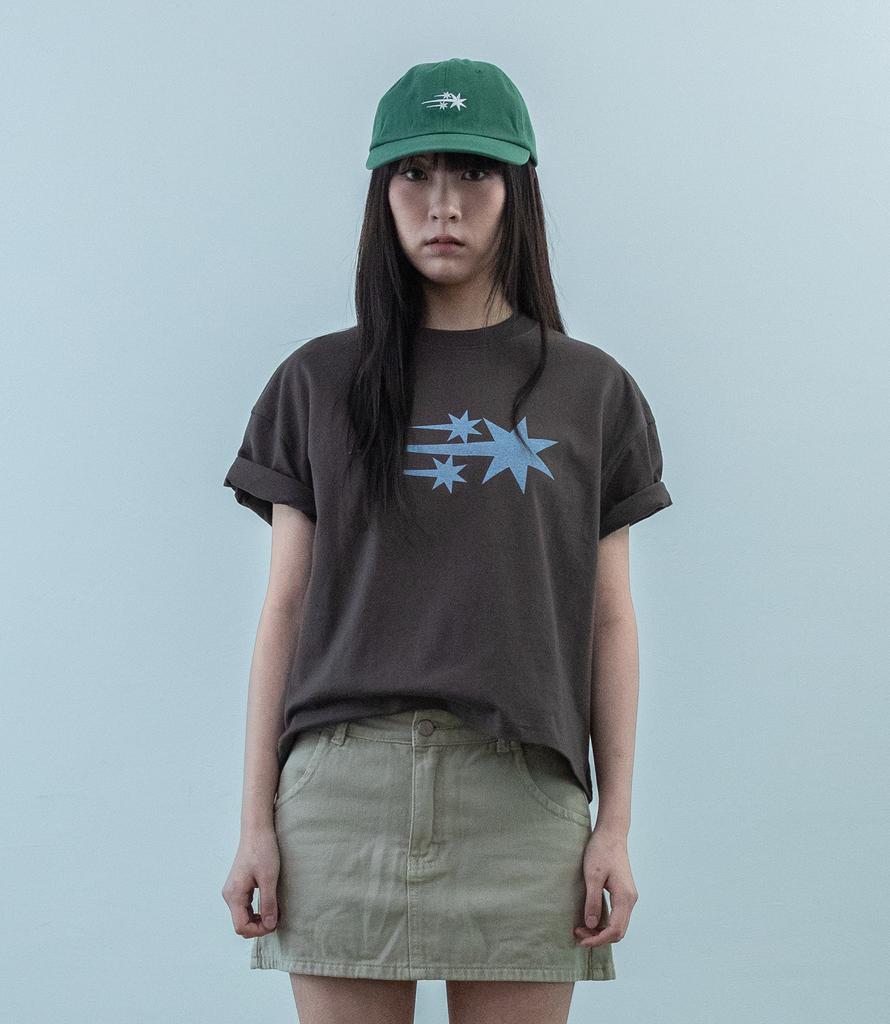 NICEGHOSTCLUB 3Star Big Crop Tee_Brown(Ng2Gmft531A)