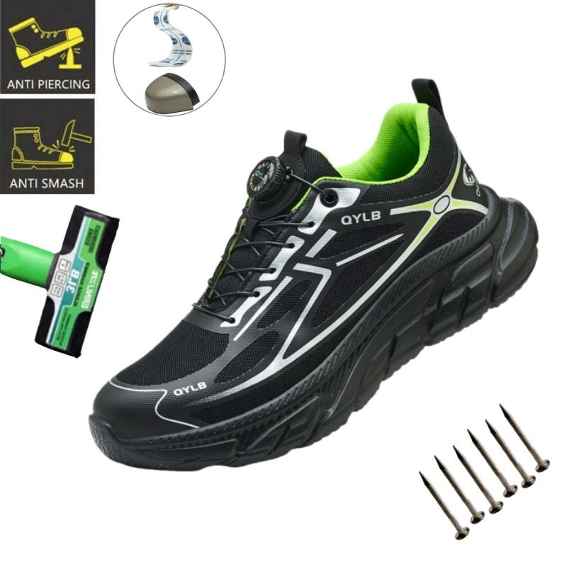 Steel Toe Indestructible Safety Shoes Anti-smash Construction Work Shoes Anti-puncture Lightweight Breathable Sneakers for Men