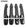 For Mitsubishi Pajero/Montero/Shogun Sport 2016- 2024 2025 Side Door Handle Cover Trim Carbon Fiber Protector Accessories
