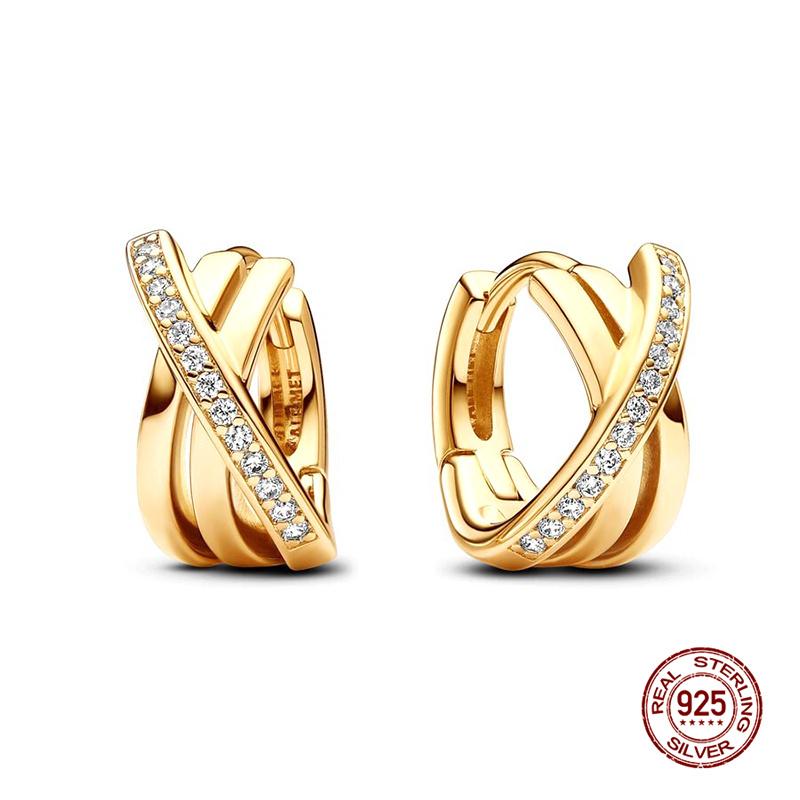 Copper Exquisite Sun & Moon Earrings Women Jewelry Luxury Gifts Original Design Lnfinity Heart Stud Earrings Fashion Jewelry