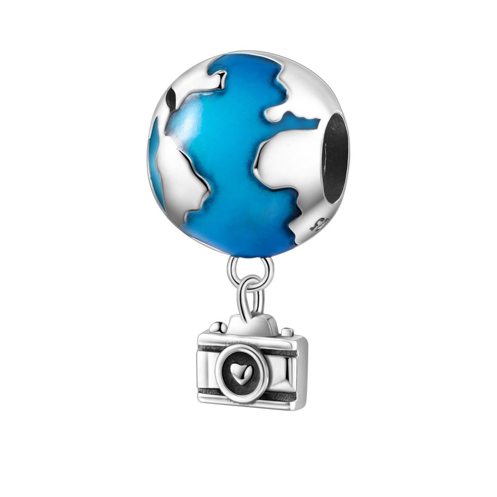 S9 Sterling Silver Star Moon Isolation Bead Charm Diy Jewelry Accessories Bracelet Necklace Female