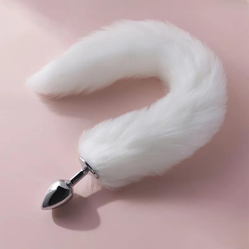 Mini Anal Plug with Fox Tail for Butt Plugging, SM Sex Toys and Punishment Tools for Adult Discipline