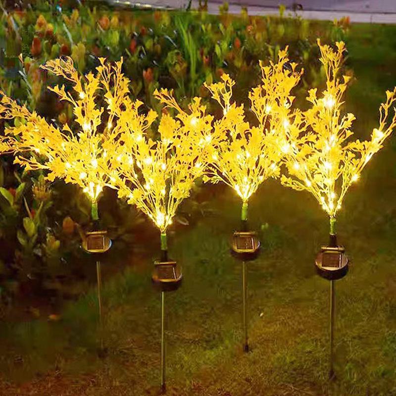 Solar Rapeseed Flower Garden Light for Courtyard, Lawn, Park, and Villa Lighting