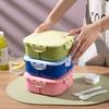 Quadratische Lunchbox Tragbar Studenten Lunchbox Obst Lebensmittelbehälter Picknick Reise Camping Outdoor Bento Box Geschirr Kindergeschenk