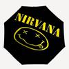 1pc Nirvana Smiley Automatic Open Close Umbrella Windproof Canopy, Automatic Open Close Button10214