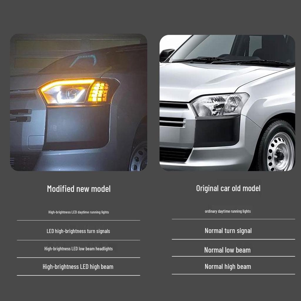 LED Projector Headlight Assembly with DRL & Sequential Turn Signals for 22-25 Toyota Probox