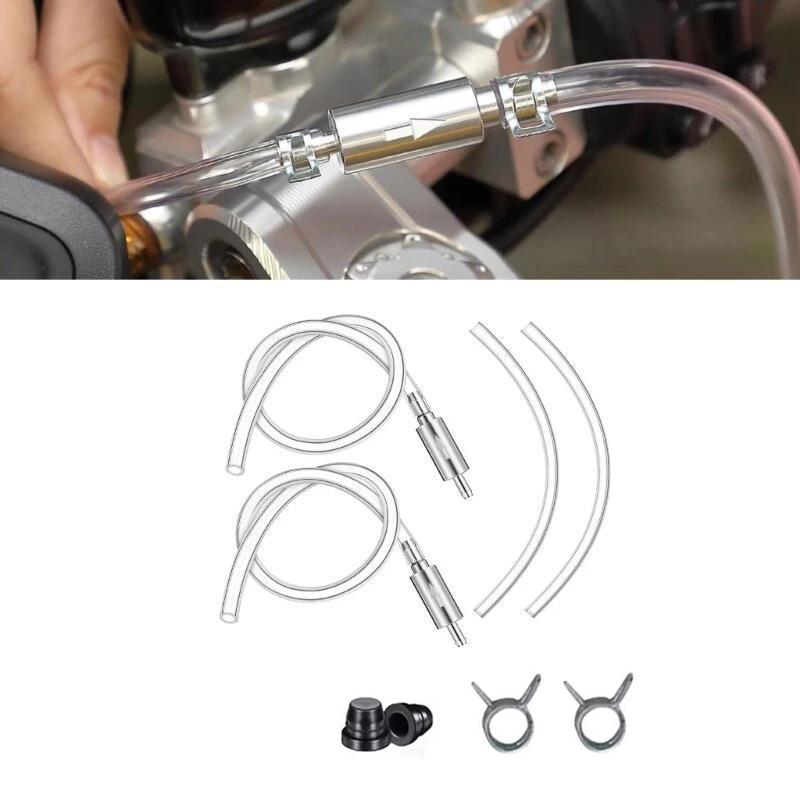 Motorcycle Fuel Pipe Hydraulic Brake Discharge Pipe Bleeder Tool Extraction Brake Parts Way Oil One Motor U2u7