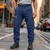 Mens Plus Size Multiple Pockets Casual Elastic Cuff Cargo Pants