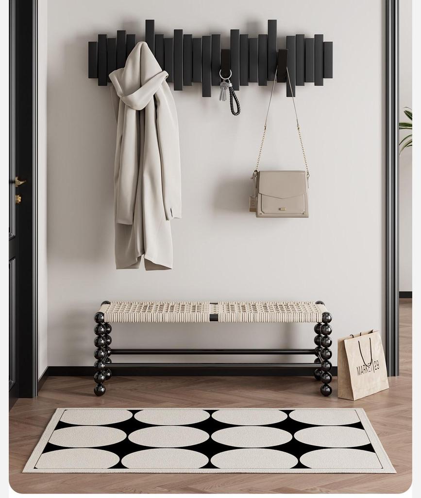 Massivholz Klaviertasten Garderobe - Wandhaken für Schlafzimmer, Flur oder Eingangsbereich