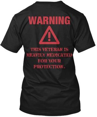 Warnung Veteran Medizinisches T-Shirt Hergestellt in den USA Größe S bis 5XL Unisex T-Shirt