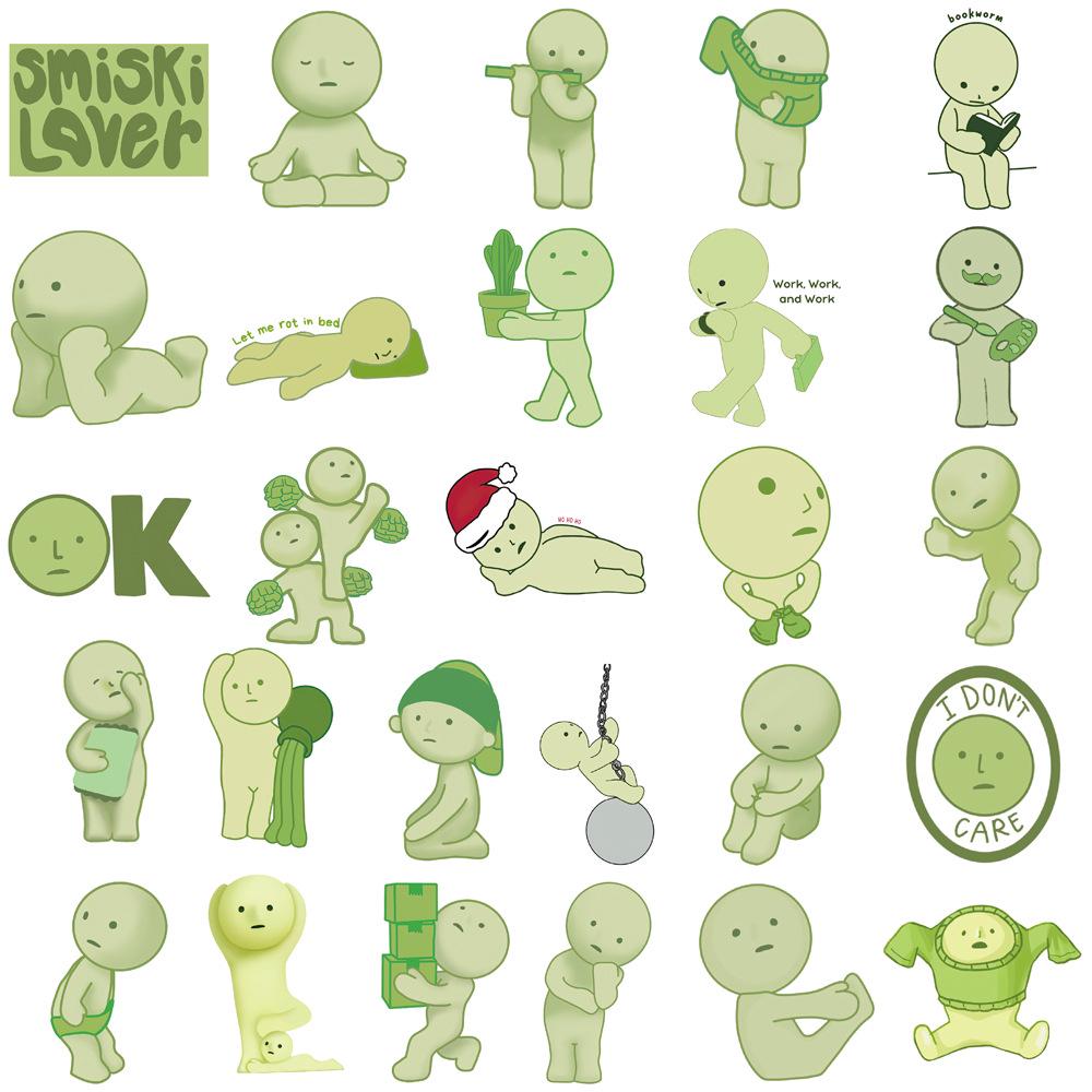 50-Piece SMISKI Creative Stickers Set for Journals and DIY Phone Cases