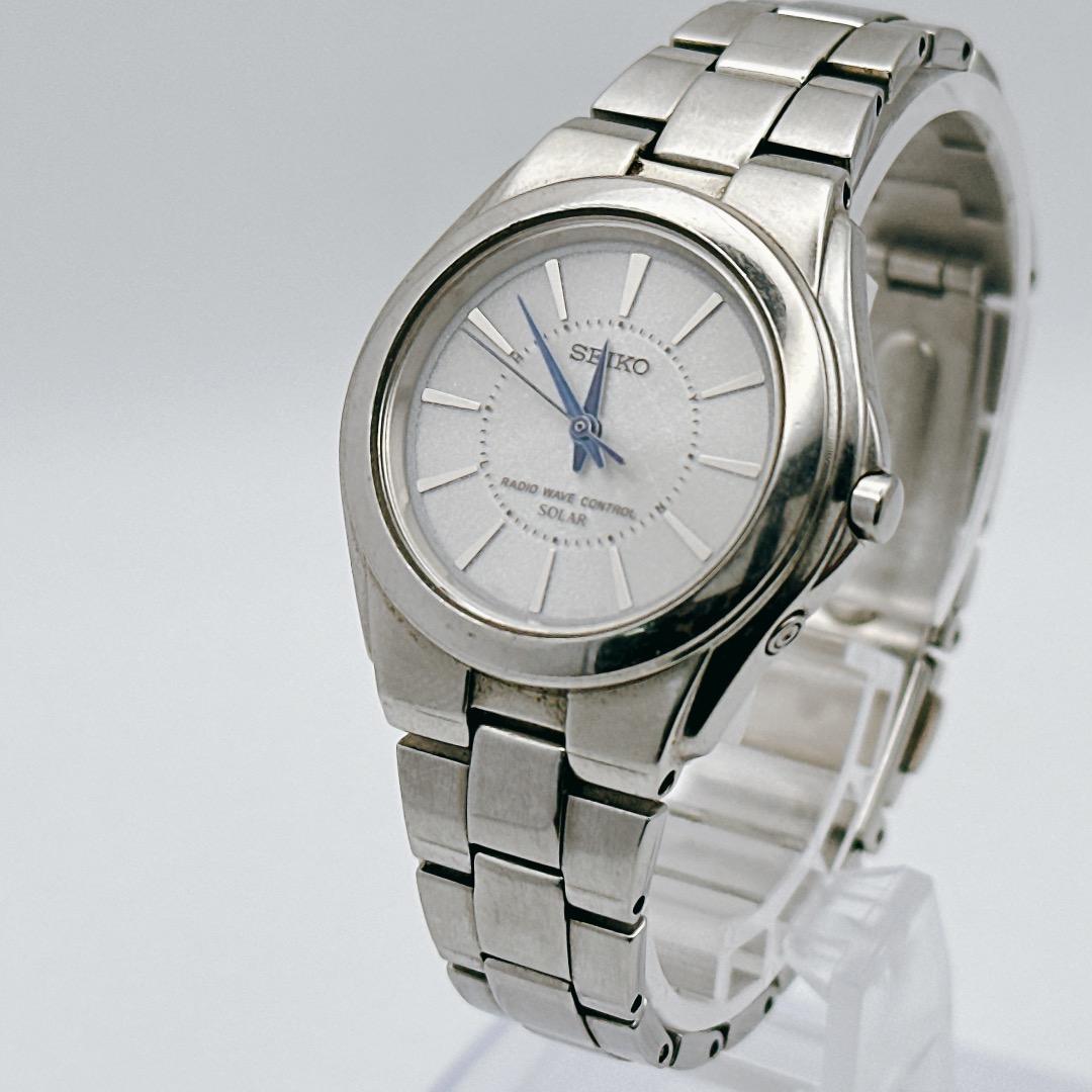 [В эксплуатации] SEIKO Seiko женские часы радио-солнечные серебристые
