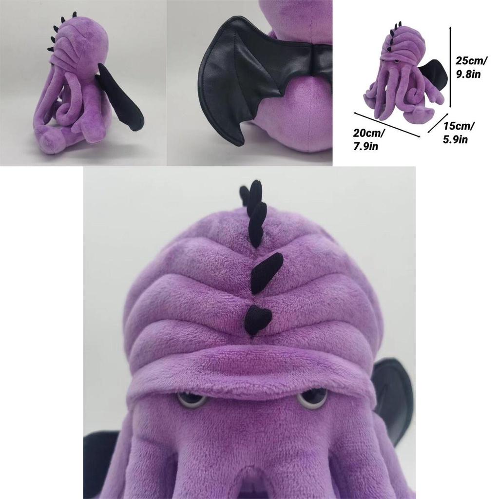 Neues Cthulhucraft-Mythos-Kreaturen-Oktopus-Monster-Plüschtier für Kinder, weich und kuschelig, 25 cm hoch