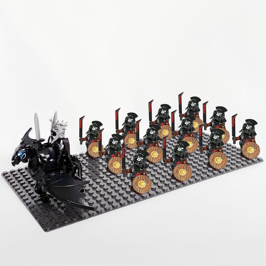 13PCS/lot Dark King Sauron Angmar of Orcs and Uruk Hai Elf Archers Army Mini Figures With Weapons  Building Bricks Blocks Toys