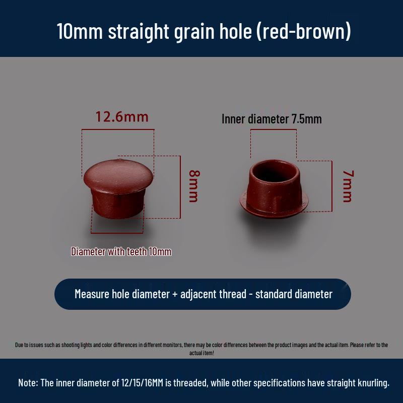 Universeller Runder Dekoplastikstopfen für Möbelscharniere und Schraubenlöcher