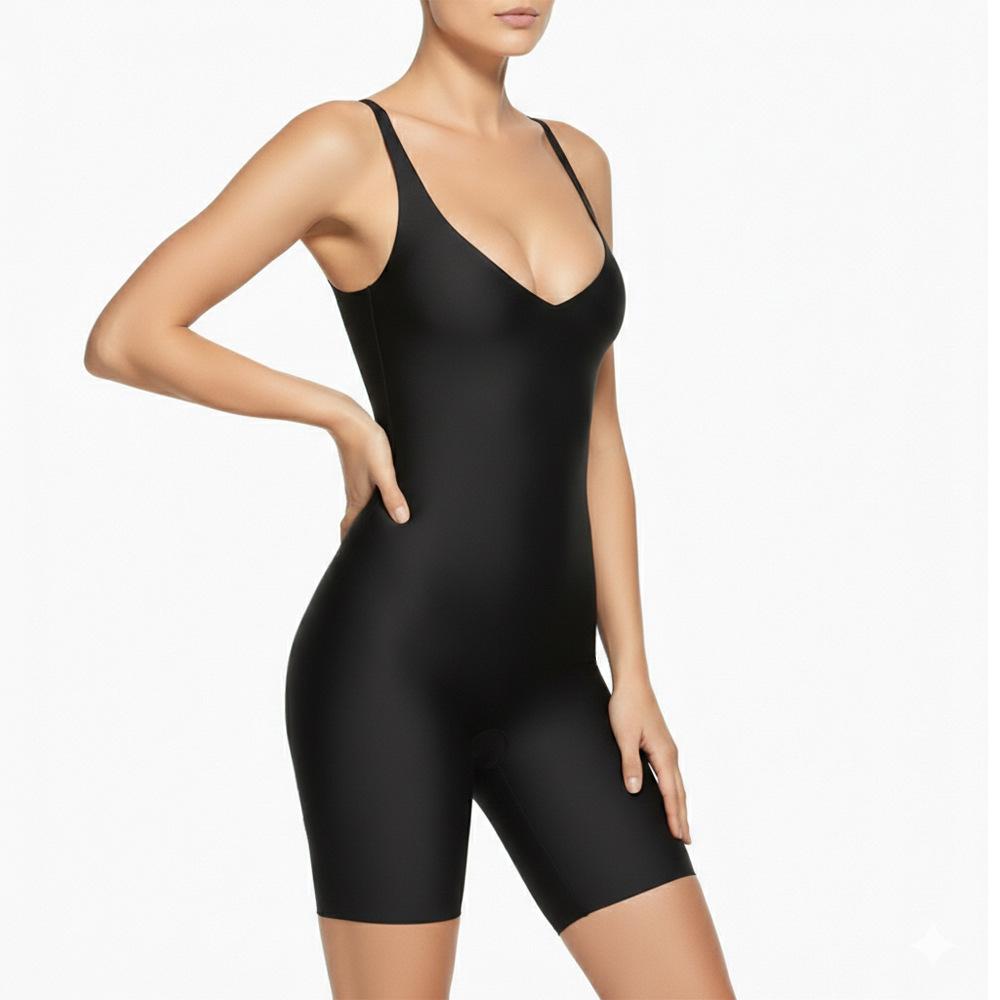 Women V Neck Adjustable Strap Seamless Tummy Control Body Shaping Bodysuit